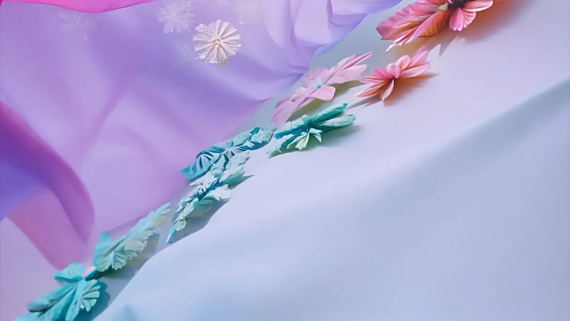 Icy Flower Celebration Background for Creative Videos